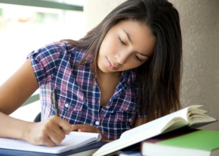 Student doing homewrok